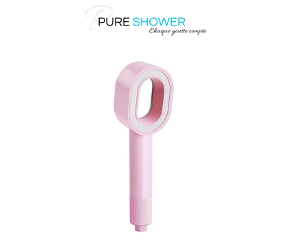 Pommeau de douche rose avec double filtre