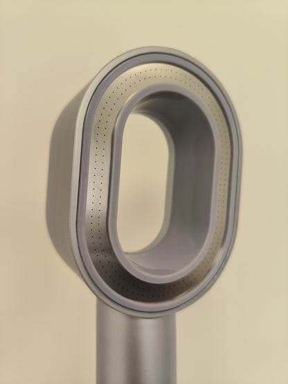 pommeau de douche haute pression 392 jets design gris filtre intégré et economiseur d'eau 